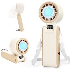【 2025新登場 100段階強風 冷却プレート 】 ハンディファン 携帯扇風機 小型 強力 5way 冷却用 手持ち 首掛け 卓上 吊り下げ ペルチェ素子 冷感 ミニ ハンドクーラー 暑さ対策 充電式 15時間 長持ち 4段階切替 入切簡単 ディスプレイ 静