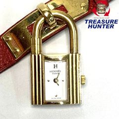 HERMES エルメス ケリーウォッチ ゴールド レッド 稼動品 【240005007133】
