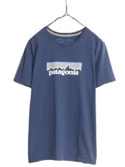 【お得なクーポン配布中!】 20年製 パタゴニア プリント 半袖 Tシャツ レディース L 古着 Patagonia アウトドア P-6 ボックスロゴ オーガニック コットン パステル 紺