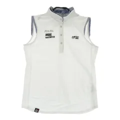 サイズ：1 MASTER BUNNY EDITION マスターバニーエディション  ノースリーブポロシャツ シアサッカー  ホワイト系 [240101376929]# ゴルフウェア レディース ストスト