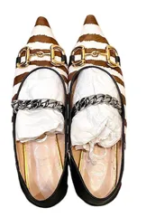 GUCCIグッチホースビットチェーンハラコローヒールパンプス23,5cm