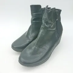 ■ ⊇ velikoko ヴェリココ ウェッジソール ショートブーツ ショートブーツ サイズ 23 ブラック レディース E  【1411280035399】