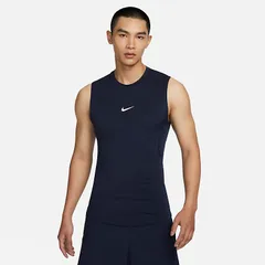 ナイキ ノースリーブ インナーシャツ メンズ NIKE ナイキ プロ Dri-FIT タイト トップ タンクトップ トレーニング ランニング スポーツウェアウェア nike アンダー 袖なし Tシャツ ネイビー 濃紺  服  /FB7915-451