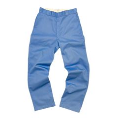中古 90s ディッキーズ Dickies874 ワークパンツ チノパン USA製 クリーニング済み W33 L32 ライトブルー