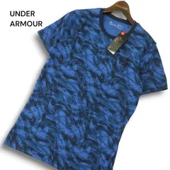 新品 未使用★ UNDER ARMOUR アンダーアーマー ストレッチ HEATGEAR 半袖 カモフラ 総柄 Tシャツ Sz.M メンズ トレーニング