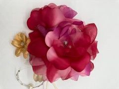 髪飾り  赤・ピンク 花 co421-a0038