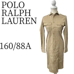 Polo Ralph Lauren ポロ ラルフ ローレン ベージュ 長袖 シャツワンピース S