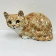 【美品】ウィンスタンレイキャット ケンジントンキャット 置物　猫　ねこ　サイズ5　オブジェ　フィギュリン