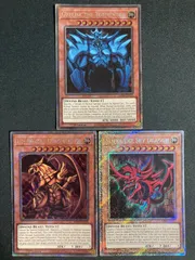 遊戯王 GBI三幻神 英語 開封品 美品 美品】A.遊戯王 三幻神 GBI 英語 シークレット 3枚セット（超