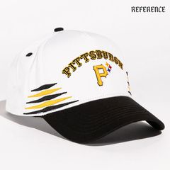 REFERENCE VINTAGE PITTSBURGH SNAPBACK CAP【WHITE×BLACK】 (リファレンス 通販 キャップ 帽子 スナップバック ベースボールキャップ ロゴ ピッツバーグ)