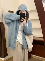 ニットカーディガン ニットセーター トップス 長袖 上着 秋冬 上品 レディース ニット コート ジップアップ シンプル 無地skwymyg06