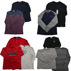 古着卸 まとめ売り ブランドMIX 長袖Tシャツ 10枚セット (メンズ Ｌ ) チャップス ディッキーズ ノーティカ リーバイス 中古 古着 NA9833