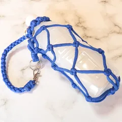 パラコード ボトルホルダー ドリンクホルダー ペットボトル ホルダー バンドメイド 推しカラー   500ml  あお 青 ブルー