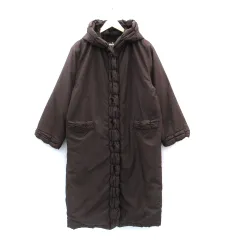 BRUNO PIATTELLI ブルーノピアッテリ 黒 グレー ロングコート L MOUGI100191TEPA237_U0402_7.jpg