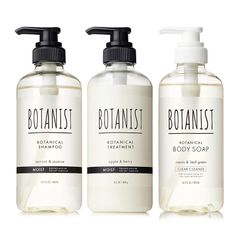 BOTANIST 보타니스트 샴푸 트리트먼트 바디 소프 3 점 세트 모이스트 × 클리어 클렌즈
