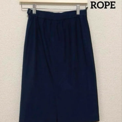 ROPE ロペ オフィスカジュアル ひざ丈 タイトスカート ネイビー