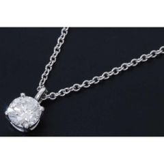 ティファニー ソリティア ダイヤモンド ペンダント ネックレス PT950 プラチナ　ダイヤ約0.35ｃｔ【新品同様】