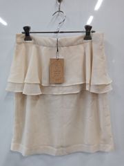 nj482●新品●E Hyphen World gallery●イーハイフンワールドギャラリー●ティアード●タイト●スカート●sizeＦ●ベージュ
