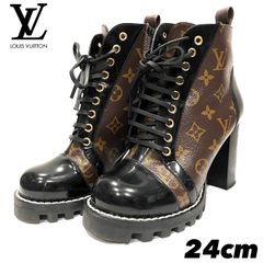 LOUIS VUITTON ルイヴィトン スタートレイル ブーツ モノグラム ブラック系 38 レディース 日本サイズ24cm