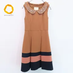 チェスティ Chesty ワンピース スパンコール ビーズ ノースリーブ フレア s784480i