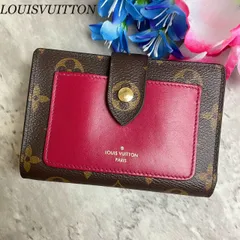 【良品】 LOUISVUITTON ルイヴィトン 二つ折り財布 ポルトフォイユ ジュリエット モノグラム 総柄 ICチップ有り ゴールド金具 カードケース 小銭入れ ウォレット  定期入れ PVCレザー レディース ブラウン 茶色 レッド 赤色
