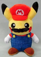ポケモン　マリオピカチュウ ぬいぐるみ 新品未使用　タグ付き タグ付き美品】マリオピカチュウ ぬいぐるみ ポケモンセンター限定品