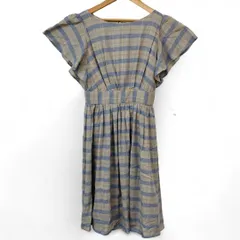 マーキュリーデュオ　Fサイズ　ロングワンピース　グレー×水色×クリーム