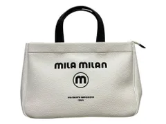 新品だけどミラミラン　白ハンドバッグ　2回使用 mila milan 最大42% 10/12限定 ミラミラン ミニトートバッグ