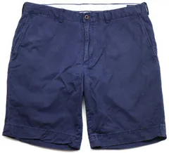 ポロ ラルフローレン ピマ コットン チノ ショートパンツ 紺 36★82 ショーツ ハーフ クラシック チノパン ネイビー オーバーサイズ