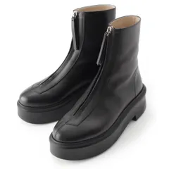 ザロウ Zipped Boot 1 レザー フロントジップ ブーツ ショートブーツ ブラック 36【中古】のサムネイル