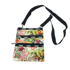 良好 LeSportsac レスポートサック 3連ファスナー ミニショルダーバッグ マルチカラー ナイロン レディース　240001133270