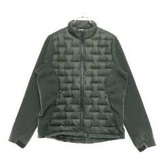 中古 メンズ アディダスゴルフ adidas GOLF ダウンジャケット M カーキ 長袖 ダブルジップ 中綿入り