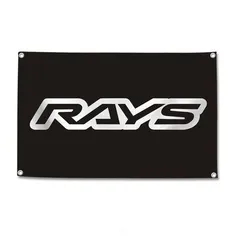 特大フラッグ「RAYS（レイズ）ブラック」約150cm×90ｃｍ　23202