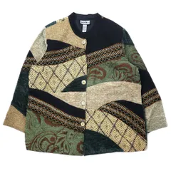 美品 VINTAGE Indigo Moon ゴブラン ノーカラージャケット L 美品 VINTAGE Indigo Moon ゴブラン ノーカラージャケット L