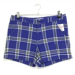 ★特価★ルコック ショートパンツ パープル×白 チェック柄 バックロゴ刺しゅう レディース 11 ゴルフウェア le coq sportif