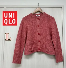 UNIQLOレディース　ニットショートジャケット（ビンク）Ｌ （商品番号251-454761）