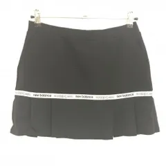 【超美品】ニューバランスゴルフ スカート 黒×白 ロゴライン 内側インナーパンツ レディース 1(M) ゴルフウェア 2022年モデル New Balance