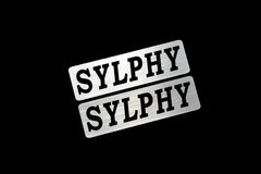 EE-725-2 SYLPHY 銀黒 アクリル2層 ステッカー 日産 シルフィ 前期 後期 モデリスタ 2枚1セット