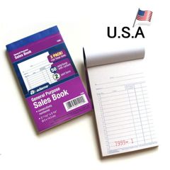 こだわりの USA 英字 売上伝票 アメリカメーカー製 ADAMS 2枚複写式