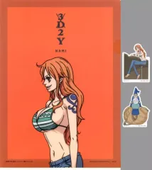 【中古】グッズセット ナミ クリアファイル＆ステッカーセット 「一番くじ ワンピース 試練のその先へ」 J賞