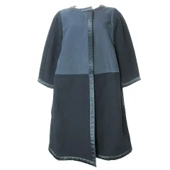 マークバイマークジェイコブス MARC by MARC JACOBS 美品 ノーカラー ロング コート ウール 切替 XS/S 紺 ネイビー ■GY24 Xのサムネイル