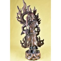 美術品級木製彫刻像 高さ約40 cm 2.22 kg 人物像 置物 黄楊(ツゲ