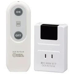 オーム(OHM)オーム電機 リモコンコンセント 電気器具専用 コンセントスイッチをリモコン操作 リモコン電源スイッチ 離れた場所からコンセントをオンオフ OCR-RCT01W 07-8778 1