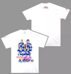 [중고] T셔츠(캐릭터) μ's 오리지널 콜라보레이션 T셔츠 화이트 L사이즈 [PACIFIC RACING TEAM×러브라이브!] 제3기 ver.1 개인 스폰서 코스 특전