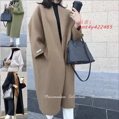 大人ロングコート マント ポンチョ 七分袖 ゆったり ノーカラーコート フリーサイズ ラグラン袖お出かけ通勤通学20代30代40代50代60代 ant4y422465