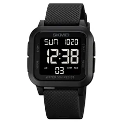 【人気商品】ストップウォッチ ダブルタイム スポーツウォッチ カウントダウン メンズうで時計 防水時計 アラーム機能付き 大文字表示 日本語説明書付 メンズ (ブラック+ブラック) Datirzyx（ダティアシー）見やすいデジタル腕時計