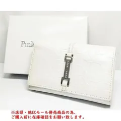 ※併売商品※◆中古状態良好◆PINKY&DIANNE ピンキー＆ダイアン 三つ折り財布 レザー ホワイト レディース　M957