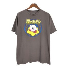 Kirby 별의 커비 반소매 T셔츠 큰 사이즈 게임 캐릭터 그레이(맨즈 2XL) 중고 헌 옷 U2297