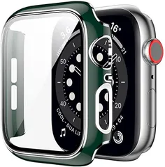 Pellforia アップルウォッチ カバー apple watch ケース 高級仕様 保護(緑+シルバーライン,  42mm)