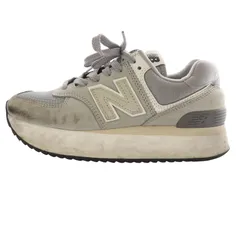 ニューバランス NEW BALANCE WL574ZBA スニーカー ロゴ 切替 24.5cm グレー